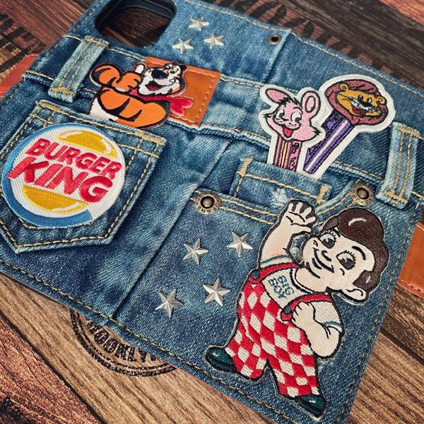 新品 本格ジーンズタイプ iPhone12ProMax ケース カバー 手帳型 iPhone 12 Pro Max (6.7\") - JEANS - UK trident