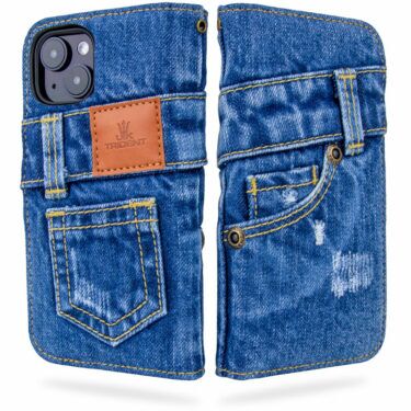 美品 jy3 デニムケース iPhone 14 (6.1